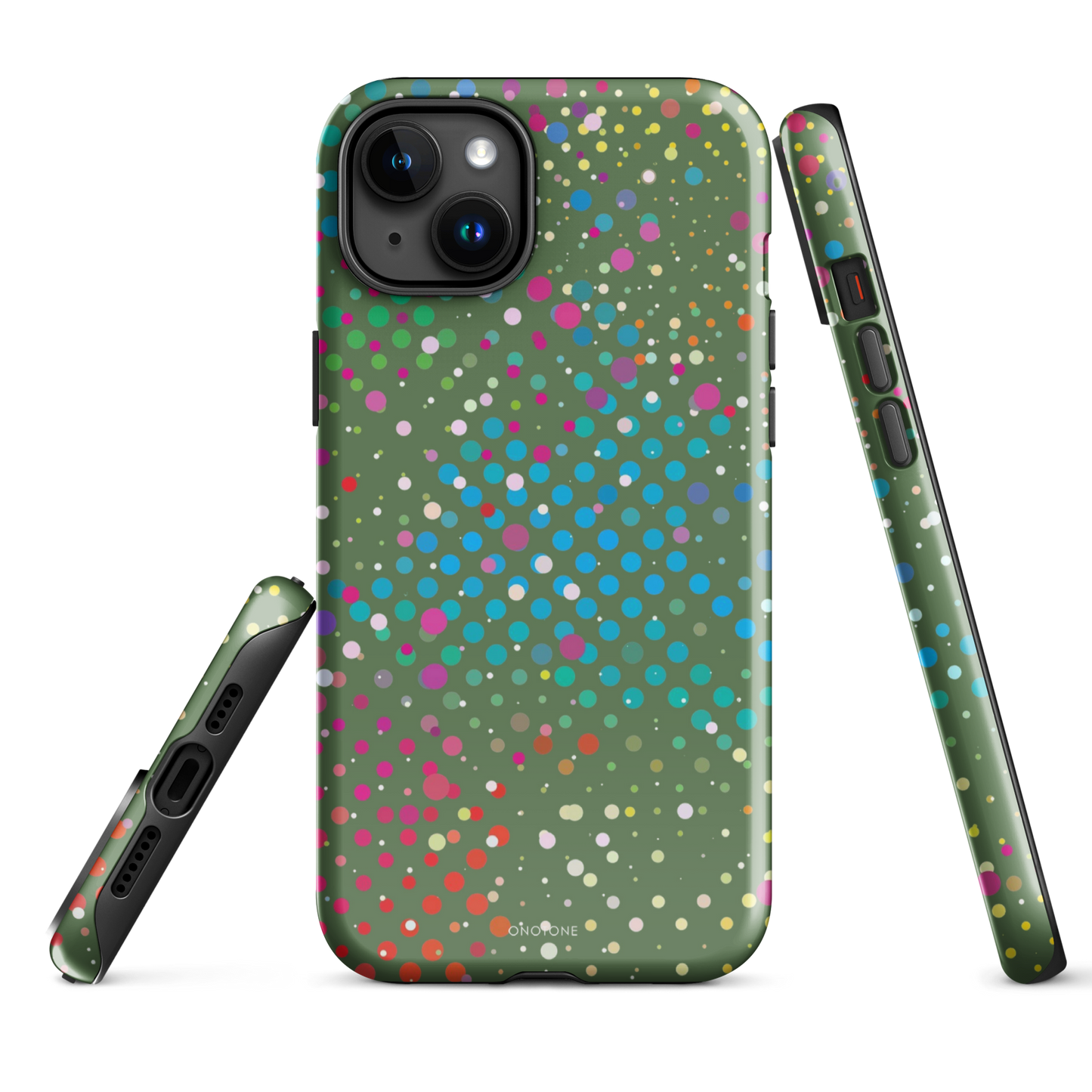 Japanese Laurel Polka Dot iPhone 15 Plus (MagSafe) Case