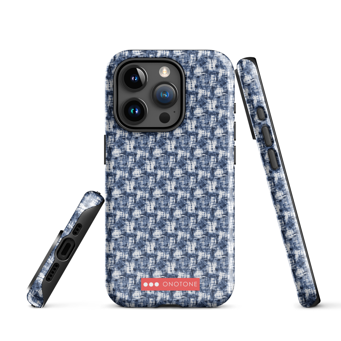 Japanese design indigo iPhone® Case with patterns