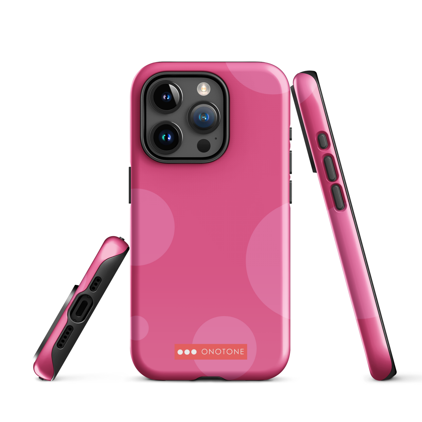 Dual Layer pink modern iPhone® Case