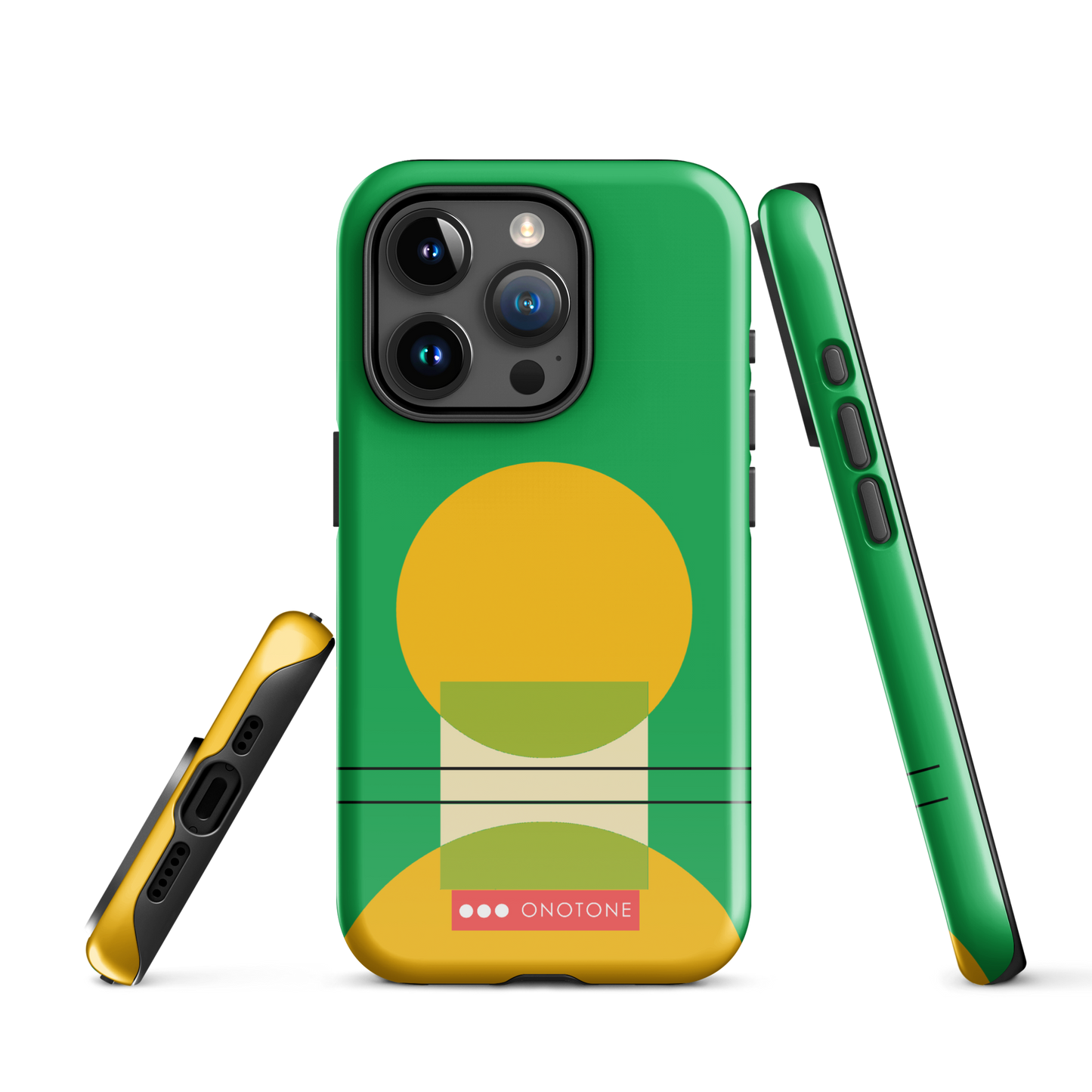 Dual Layer green modern iPhone® Case