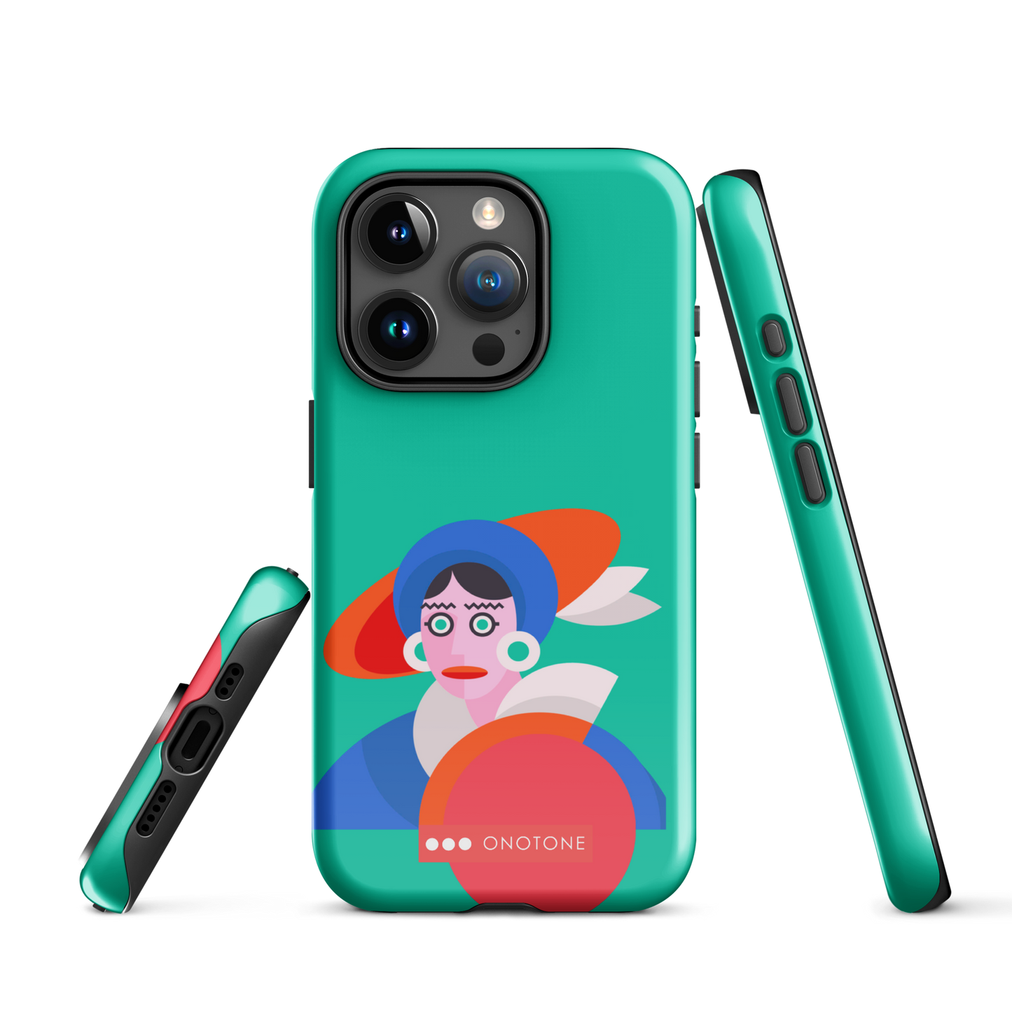 Dual Layer green modern iPhone® Case