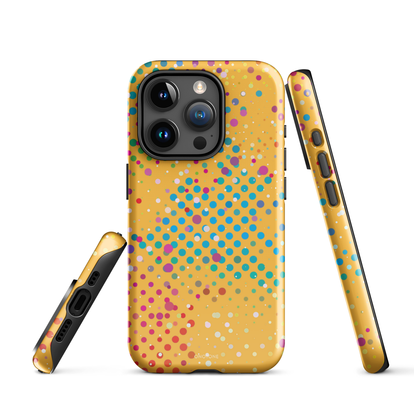 Orange Pop Polka Dot iPhone 15 Pro (MagSafe) Case
