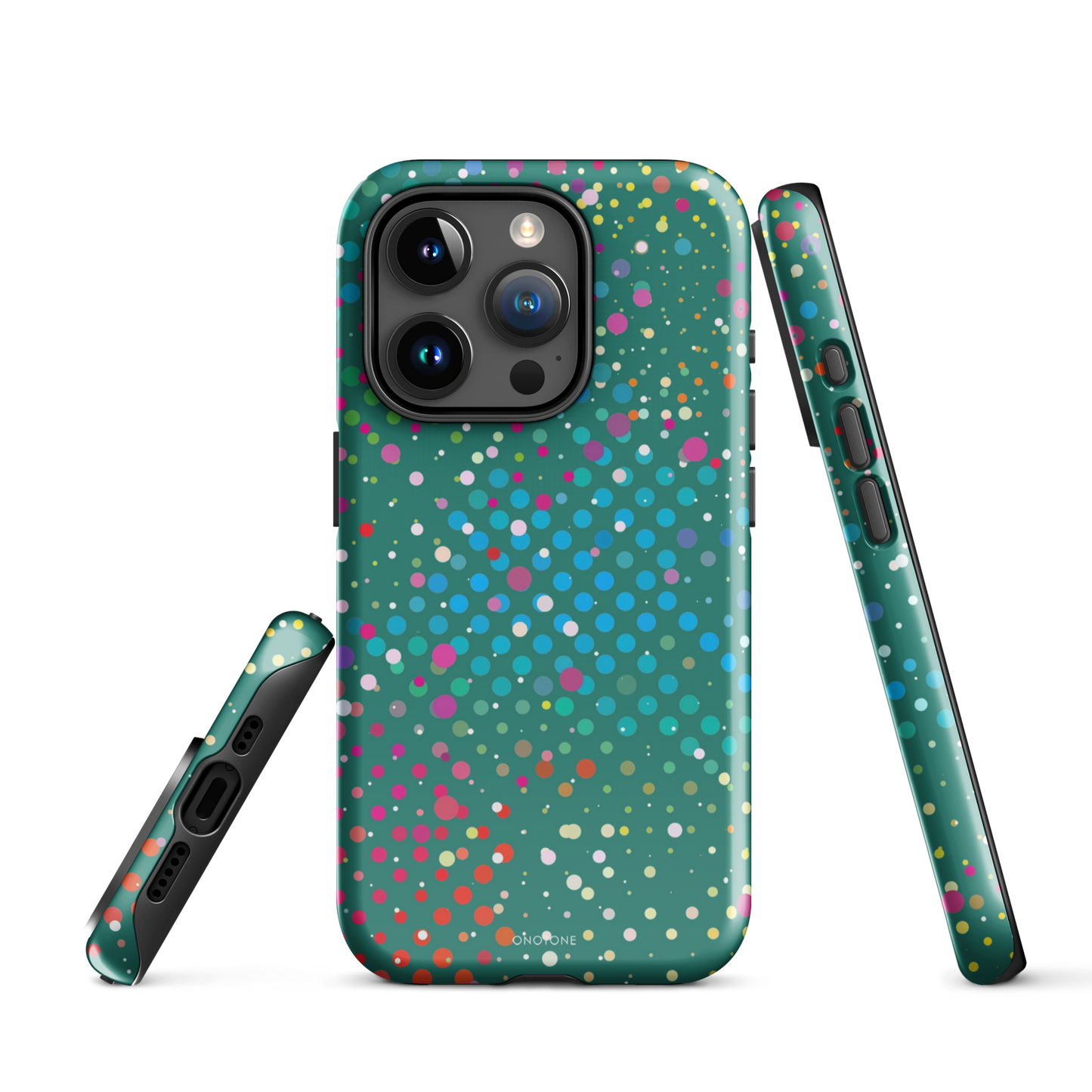 Rain Forest Green Polka Dot iPhone 15 Pro (MagSafe) Case