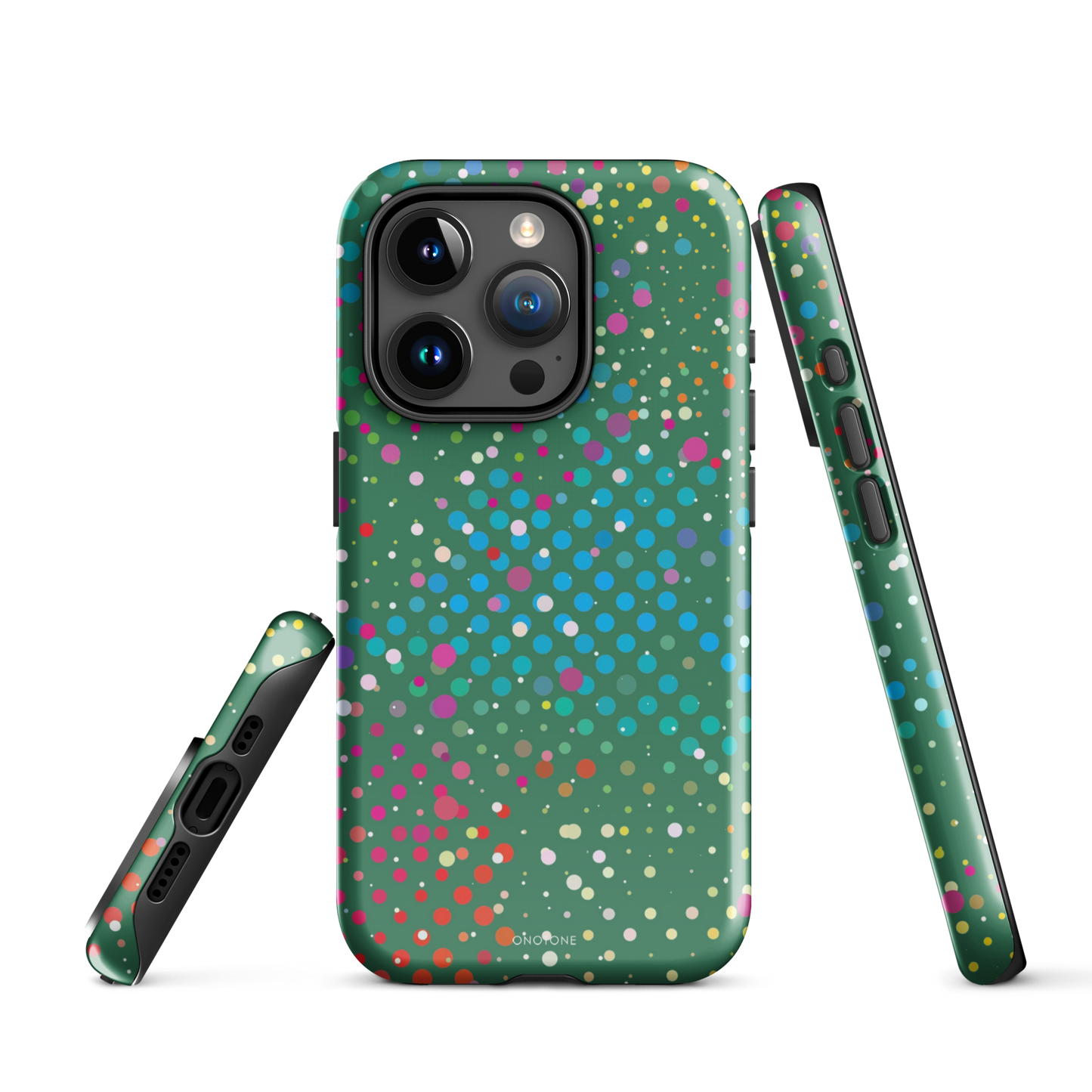 La Salle Green Polka Dot iPhone 15 Pro (MagSafe) Case