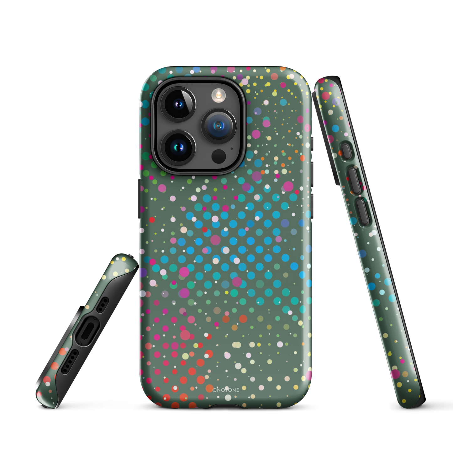 Evergreen Polka Dot iPhone 15 Pro (MagSafe) Case