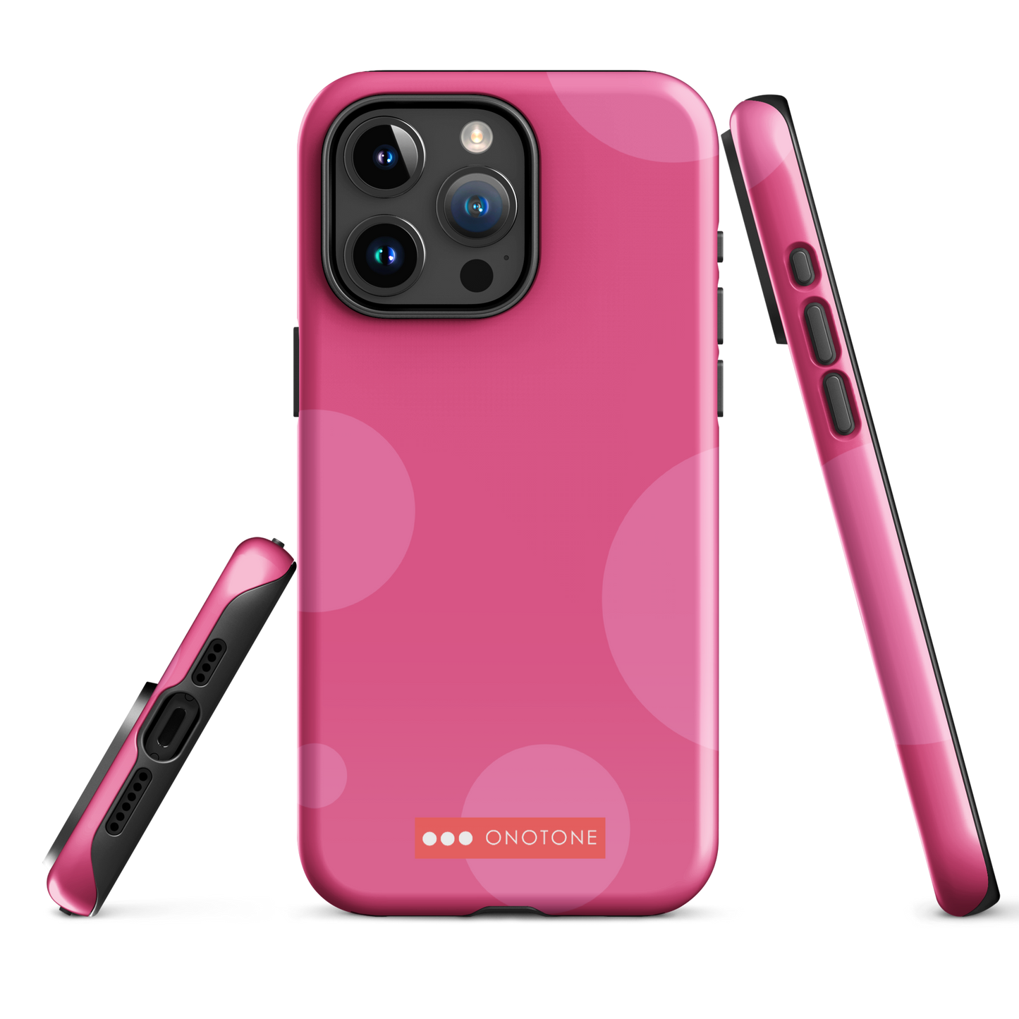 Dual Layer pink modern iPhone® Case