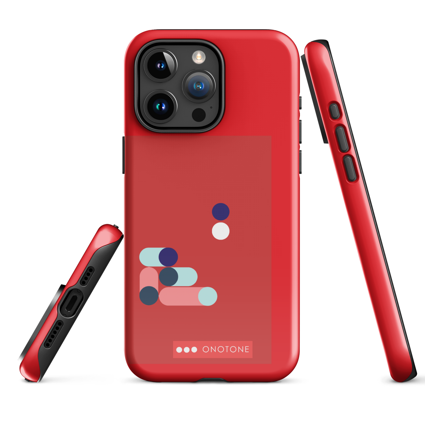Dual Layer red modern iPhone® Case
