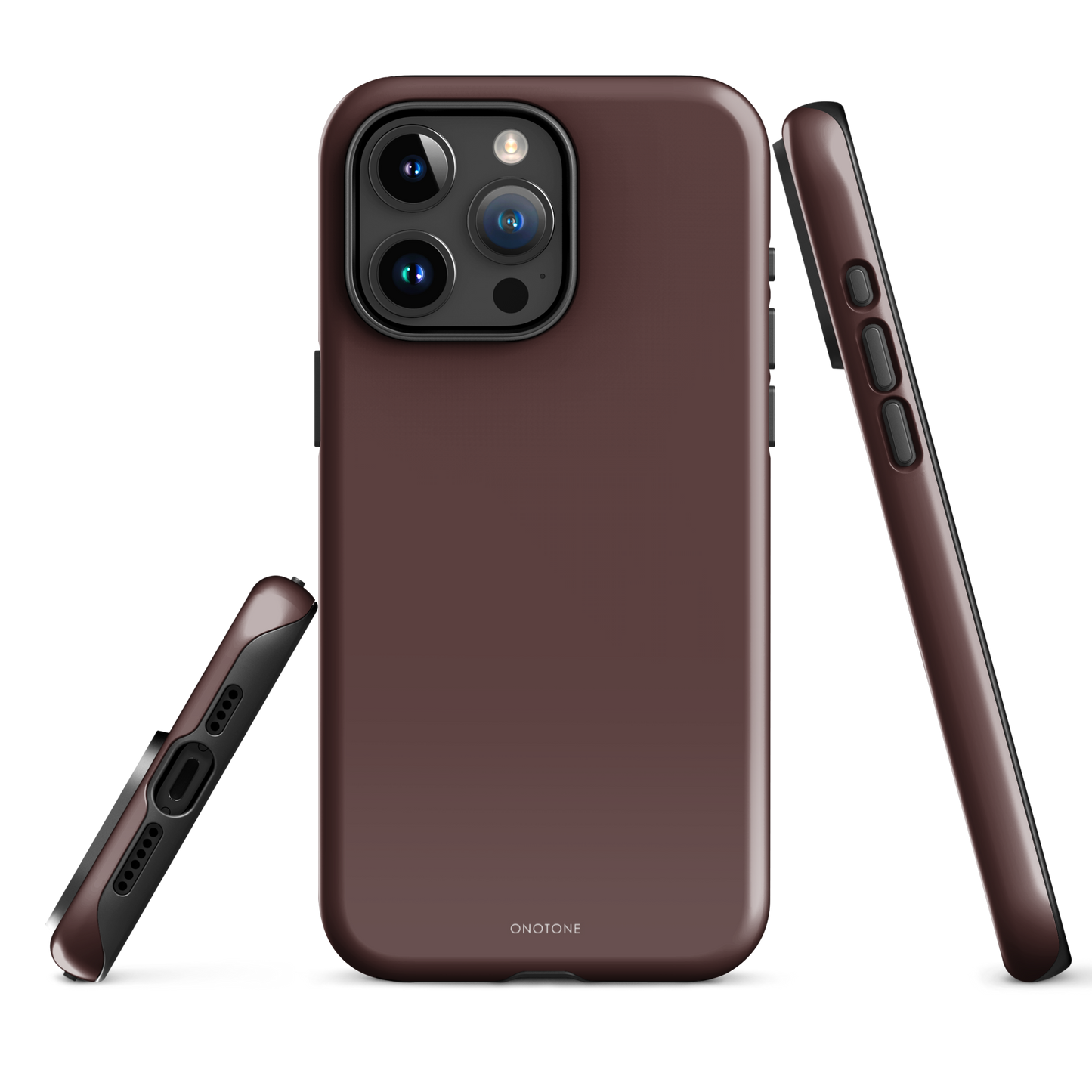 GRAY MINIMALIST IPHONE® CASE - PANTONE® BITTER CHOCOLATE