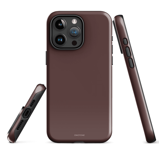 GRAY MINIMALIST IPHONE® CASE - PANTONE® BITTER CHOCOLATE