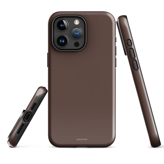 BROWN MINIMALIST IPHONE® CASE - PANTONE® SHAVED CHOCOLATE