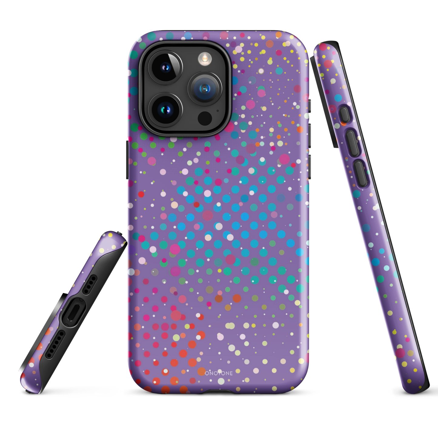 Purple Polka Dot iPhone 15 Pro Max (MagSafe) Case