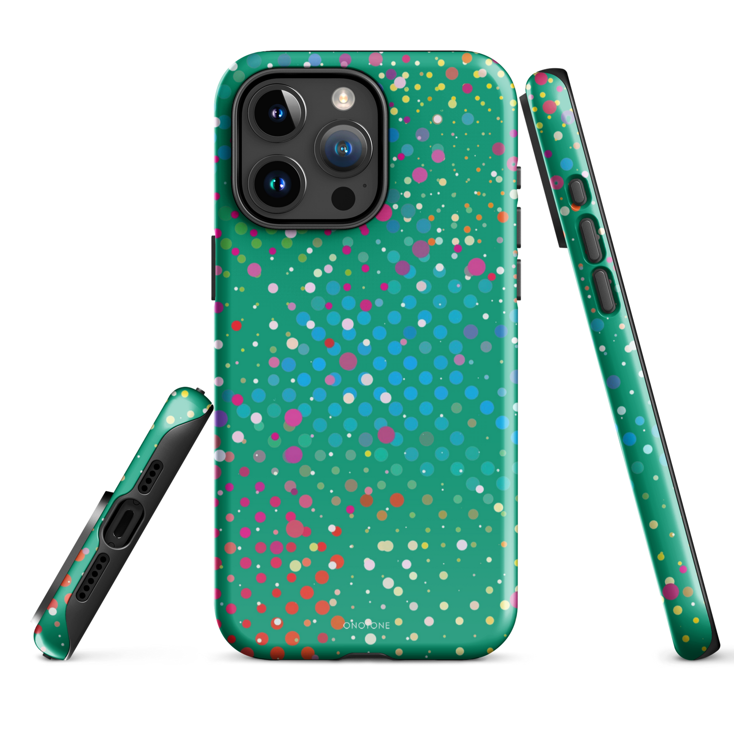 Spanish Green Polka Dot iPhone 15 Pro Max (MagSafe) Case