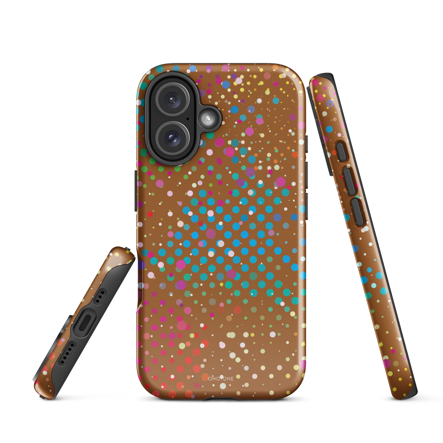 Cinnamon Brown Polka Dot iPhone 16 (MagSafe) Case