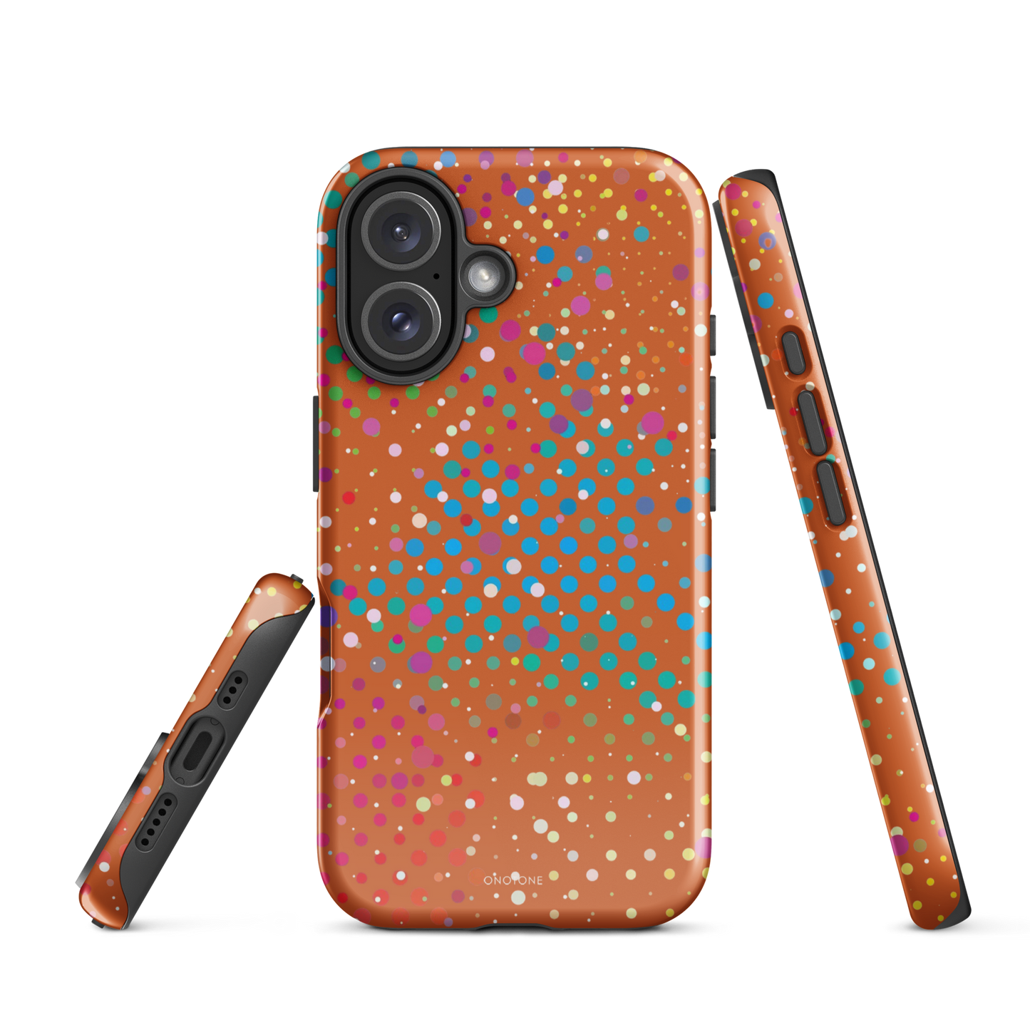 Rusty Orange Polka Dot iPhone 16 (MagSafe) Case