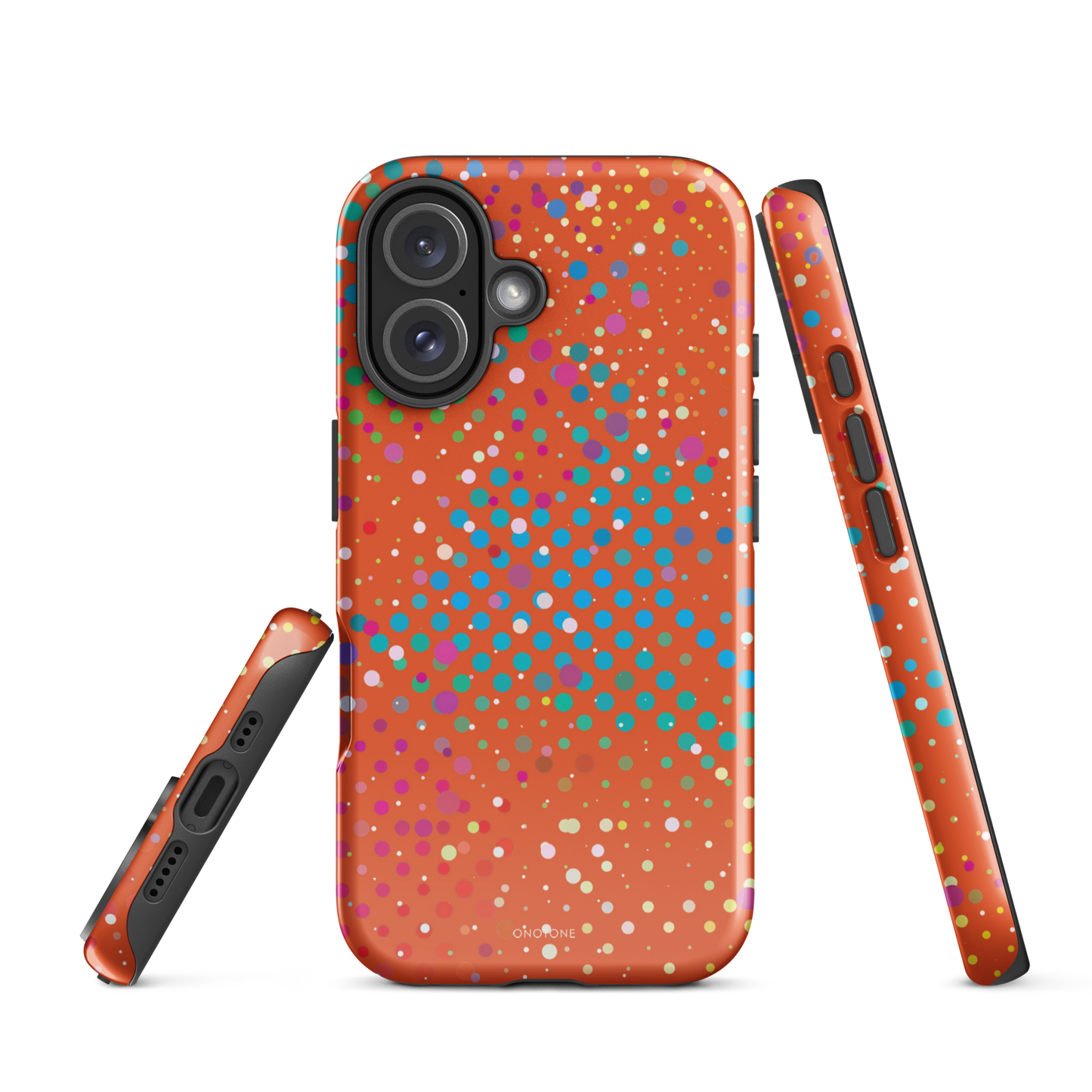 Vivid Vermilion Polka Dot iPhone 16 (MagSafe) Case