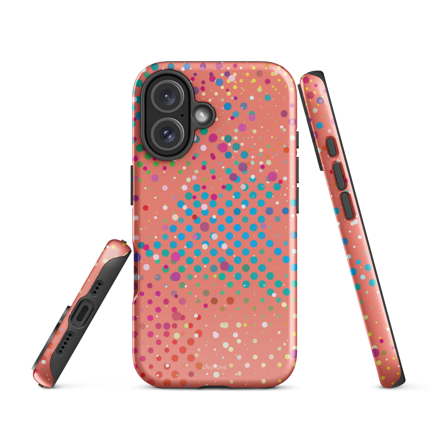Soft Vivid Crimson Polka Dot iPhone 16 (MagSafe) Case