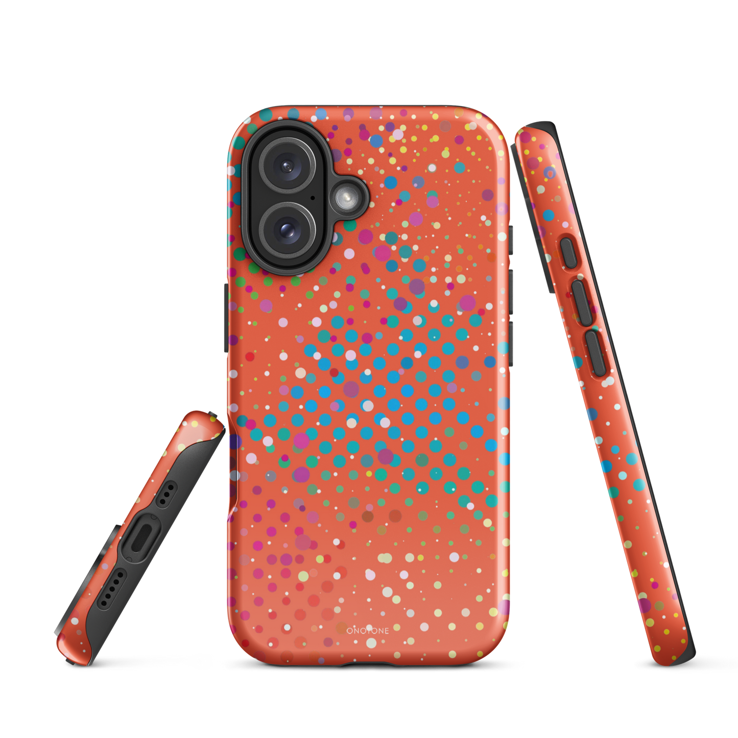 Vivid Crimson Polka Dot iPhone 16 (MagSafe) Case