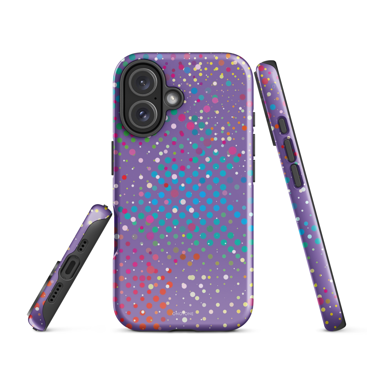 Purple Polka Dot iPhone 16 (MagSafe) Case