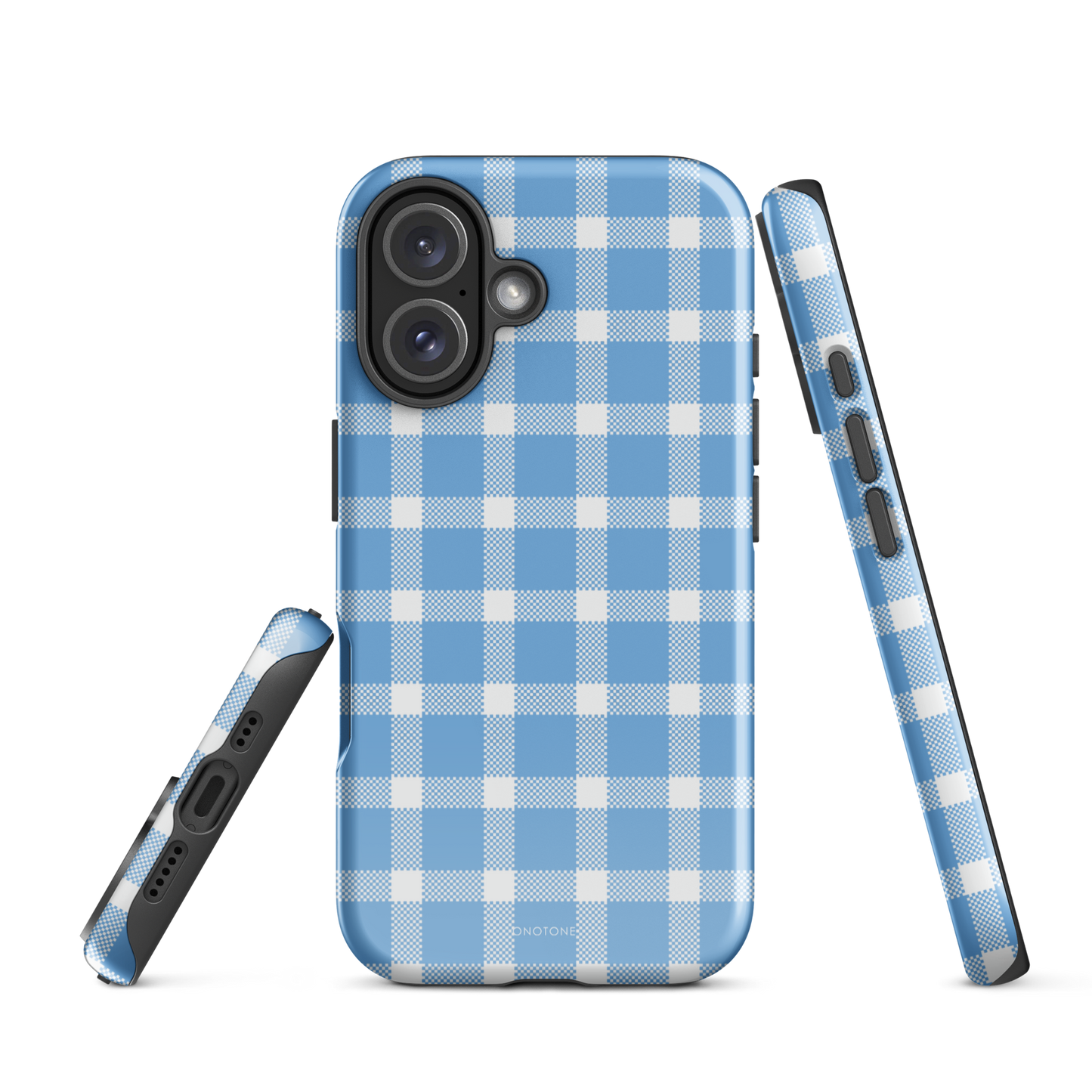 Light Blue Plaid iPhone Case – Durable, Stylish & Shockproof Protection - Durable, Stylish, Reliable Protection (BP-284)
