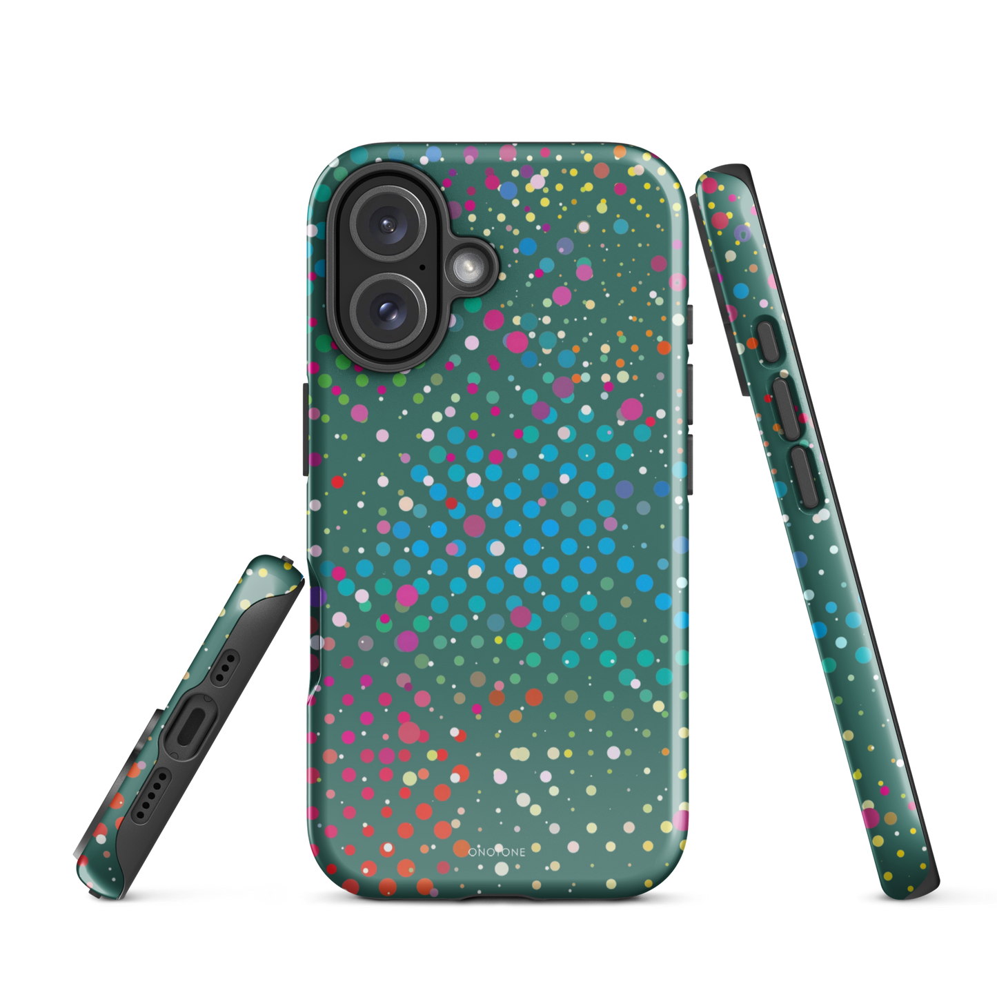 Bottle Green Polka Dot iPhone 16 (MagSafe) Case