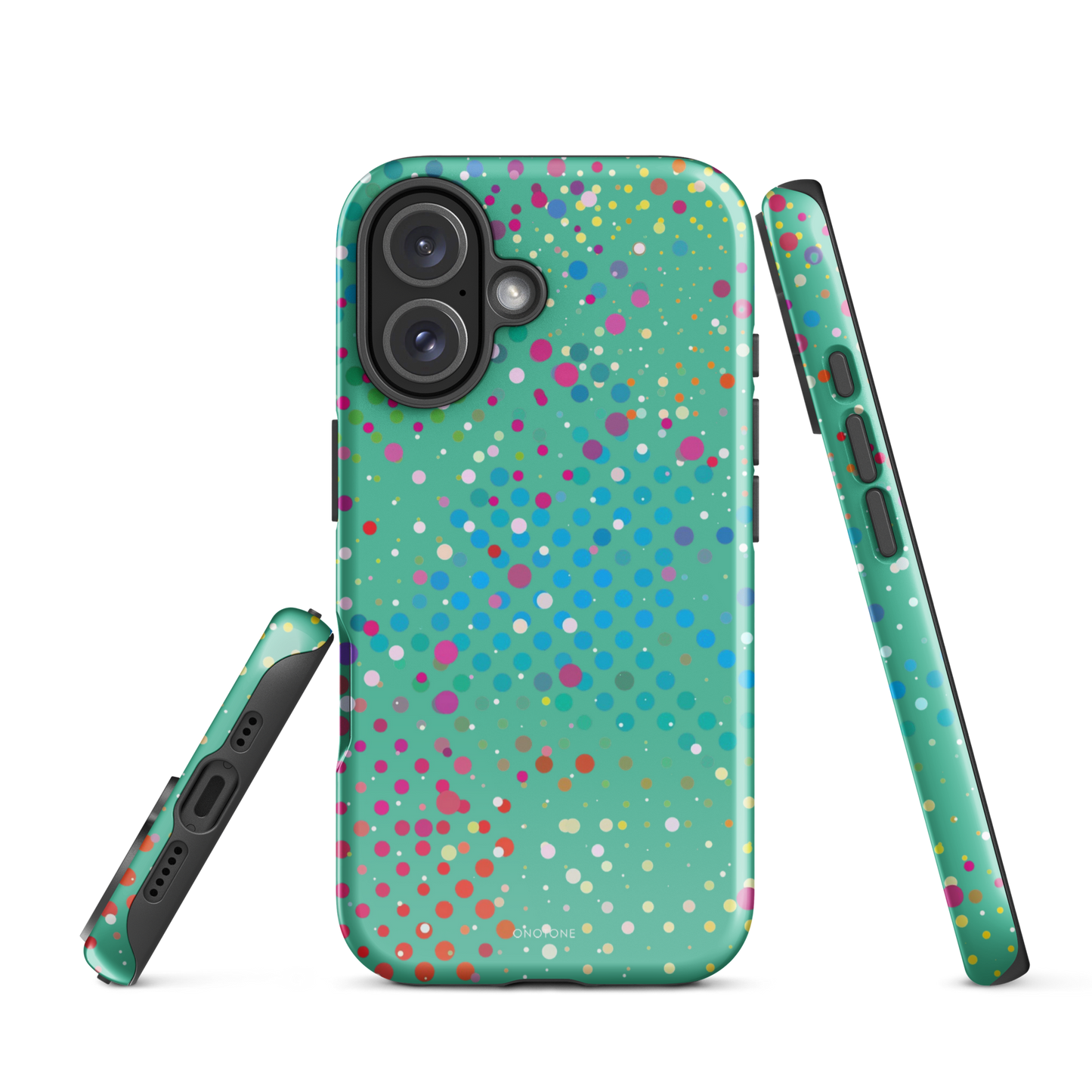 Pearl Aqua Polka Dot iPhone 16 (MagSafe) Case