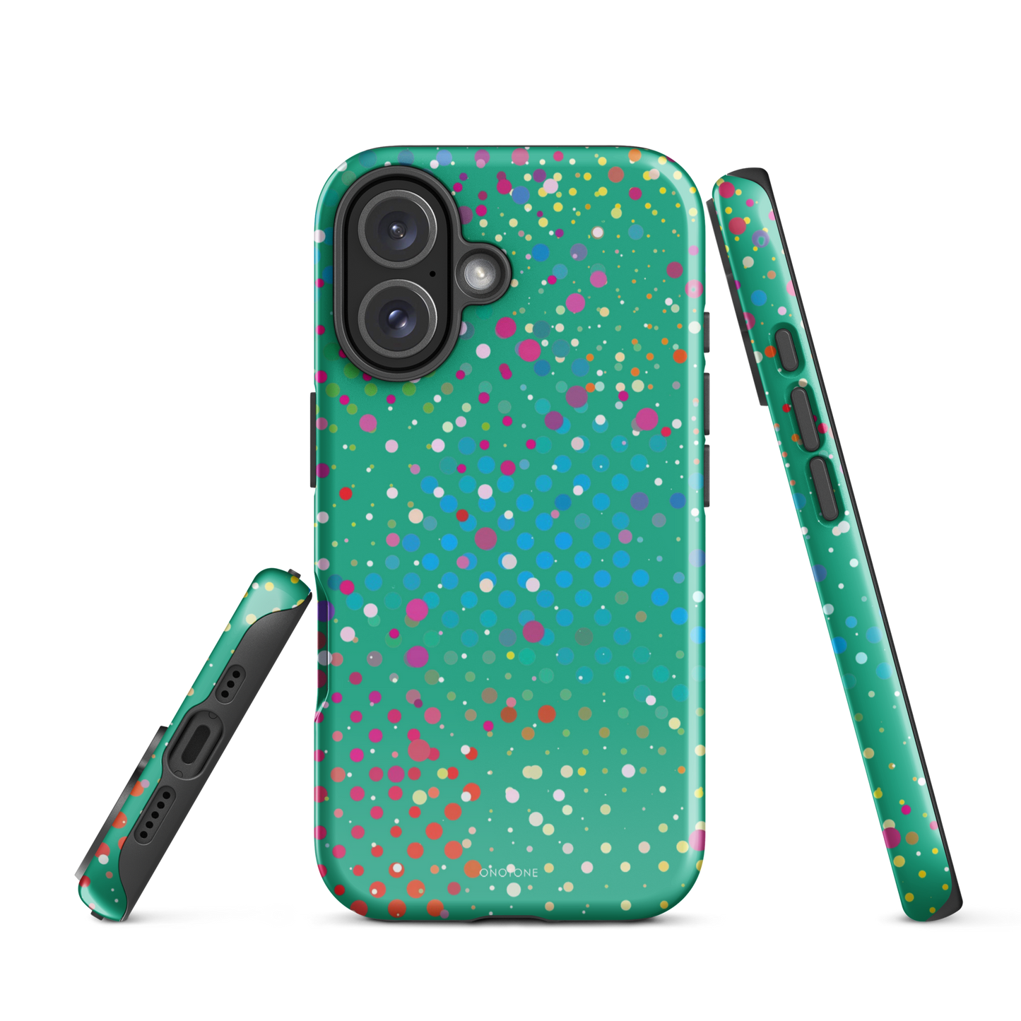 Persian Green Polka Dot iPhone 16 (MagSafe) Case