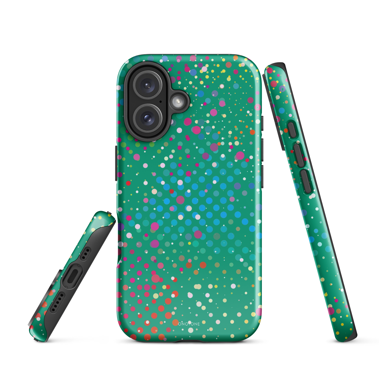 Spanish Green Polka Dot iPhone 16 (MagSafe) Case