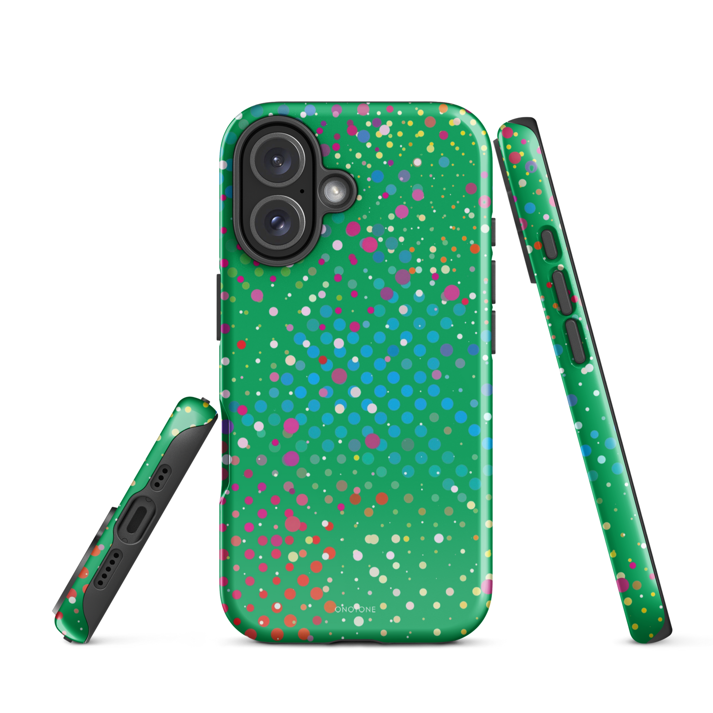 Shamrock Green Polka Dot iPhone 16 (MagSafe) Case
