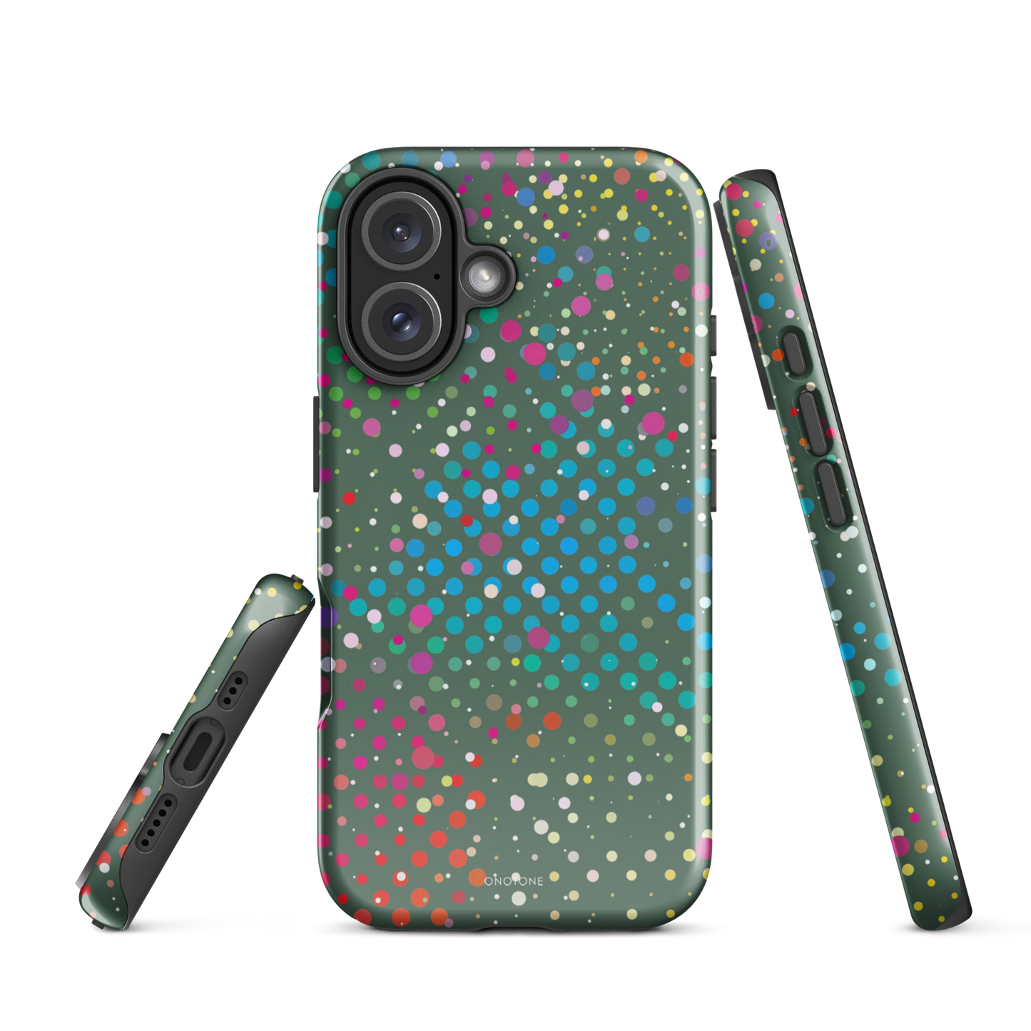 Evergreen Polka Dot iPhone 16 (MagSafe) Case