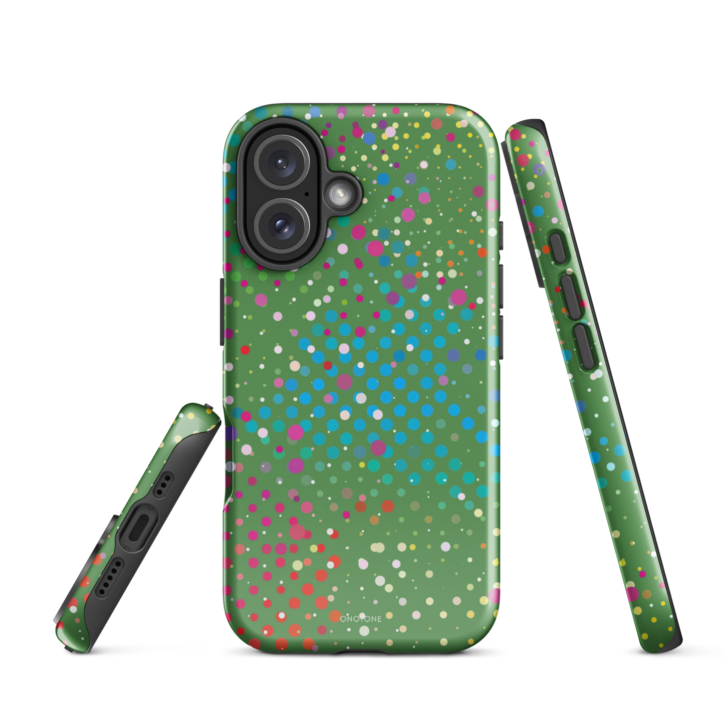 Grass Green Polka Dot iPhone 16 (MagSafe) Case