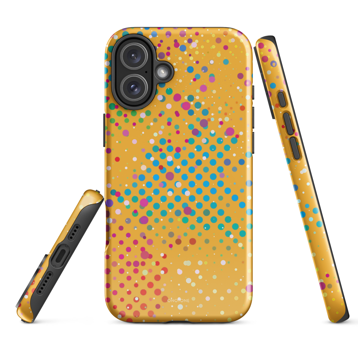 Apricot yellow Polka Dot iPhone 16 Plus (MagSafe) Case