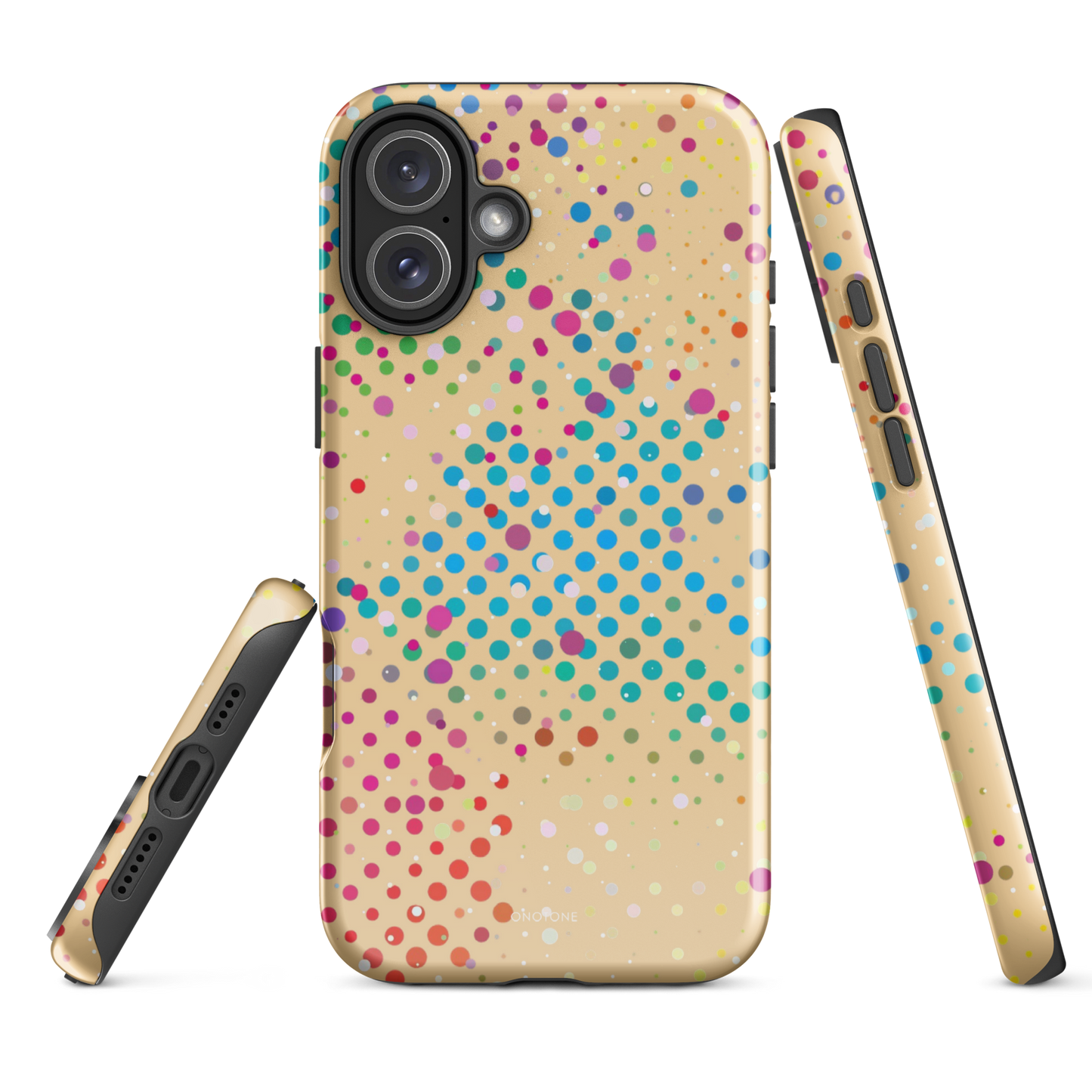 Beige Polka Dot iPhone 16 Plus (MagSafe) Case