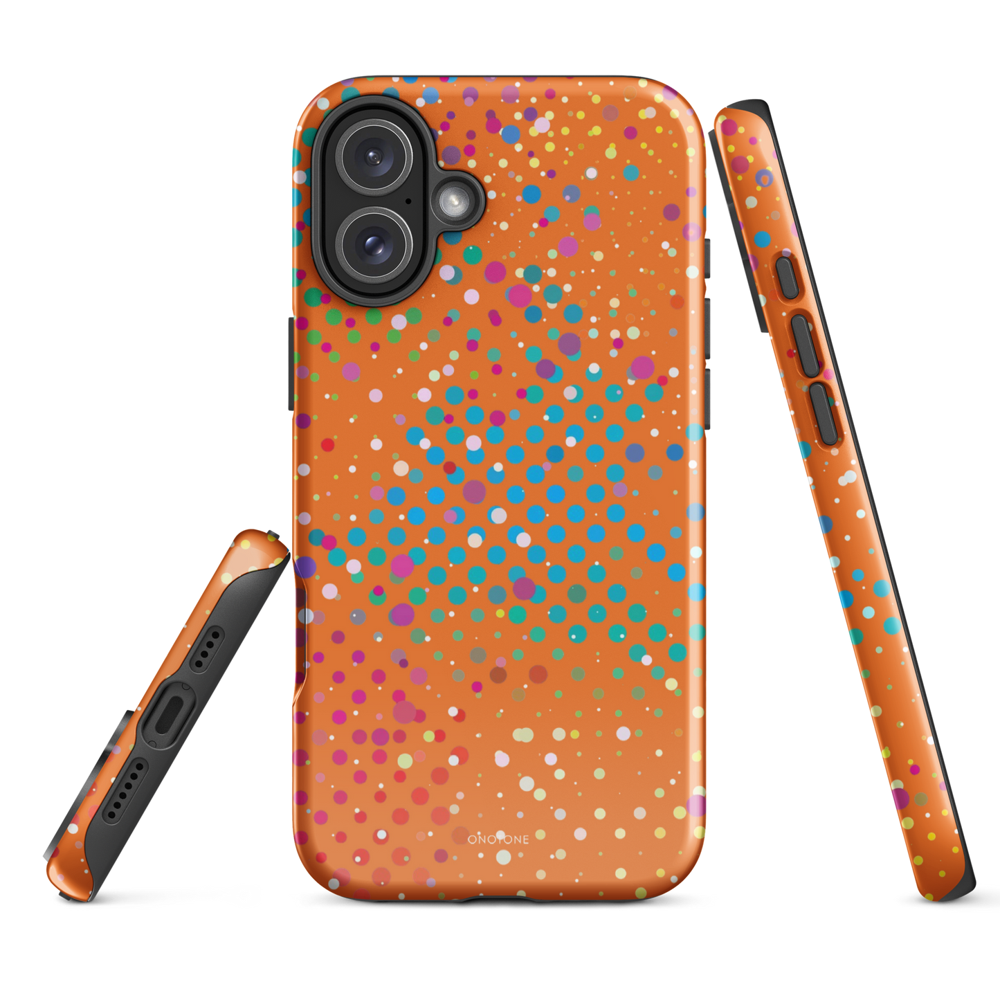 Epicurean Orange Polka Dot iPhone 16 Plus (MagSafe) Case