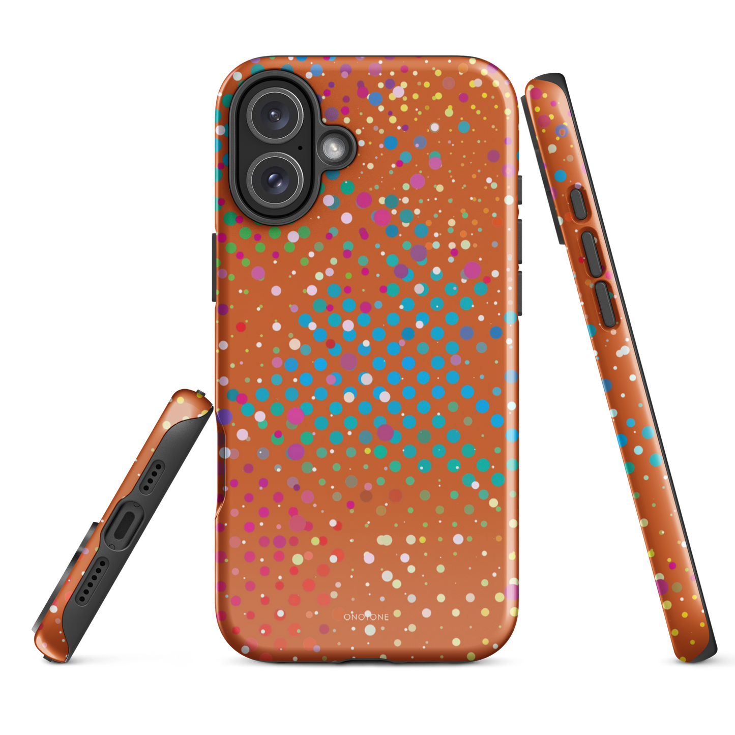 Rusty Orange Polka Dot iPhone 16 Plus (MagSafe) Case