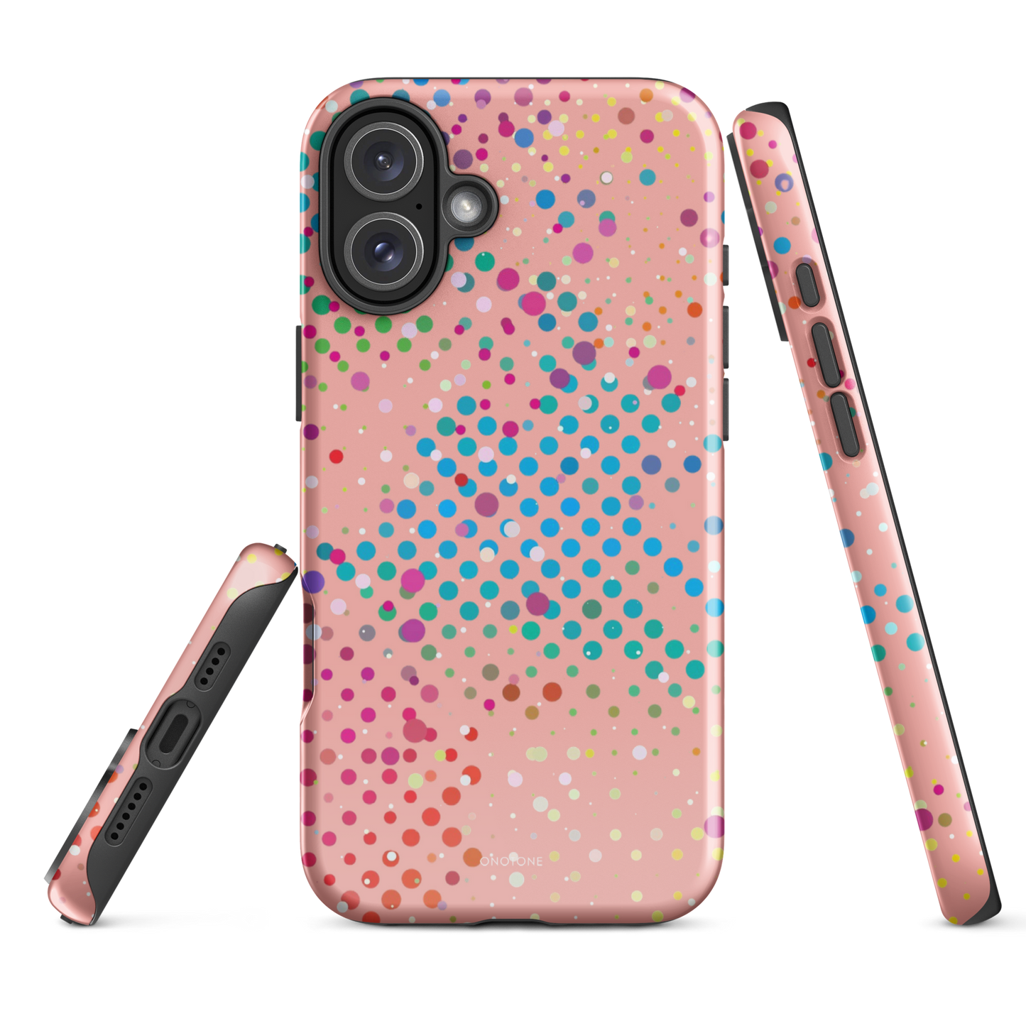 Pearl Vivid Crimson Polka Dot iPhone 16 Plus (MagSafe) Case
