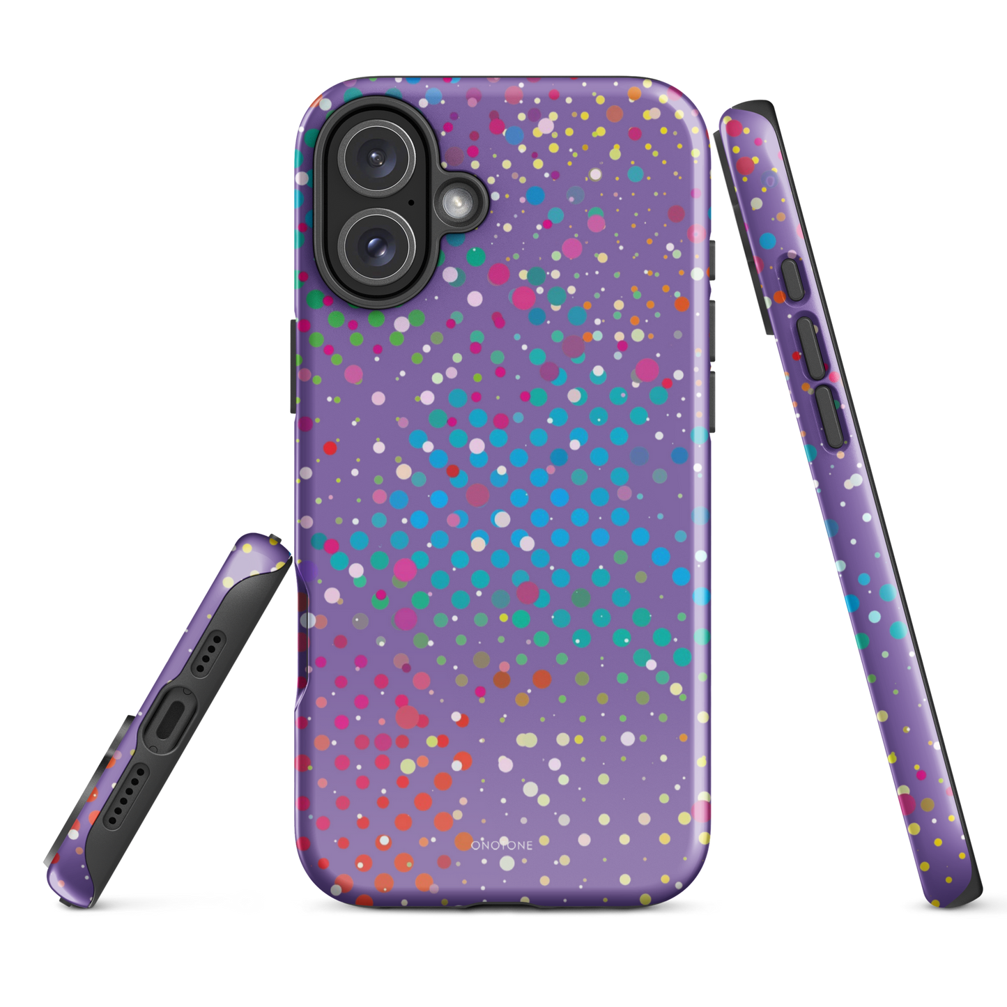 Purple Polka Dot iPhone 16 Plus (MagSafe) Case