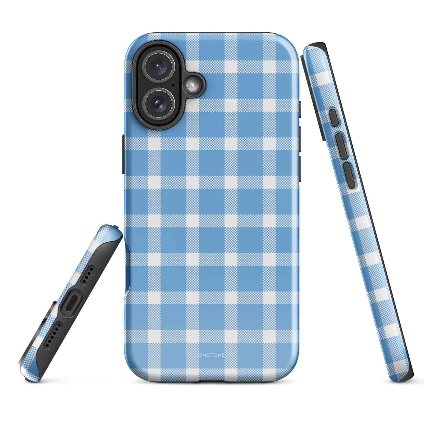 Light Blue Plaid iPhone Case – Durable, Stylish & Shockproof Protection - Durable, Stylish, Reliable Protection (BP-284)
