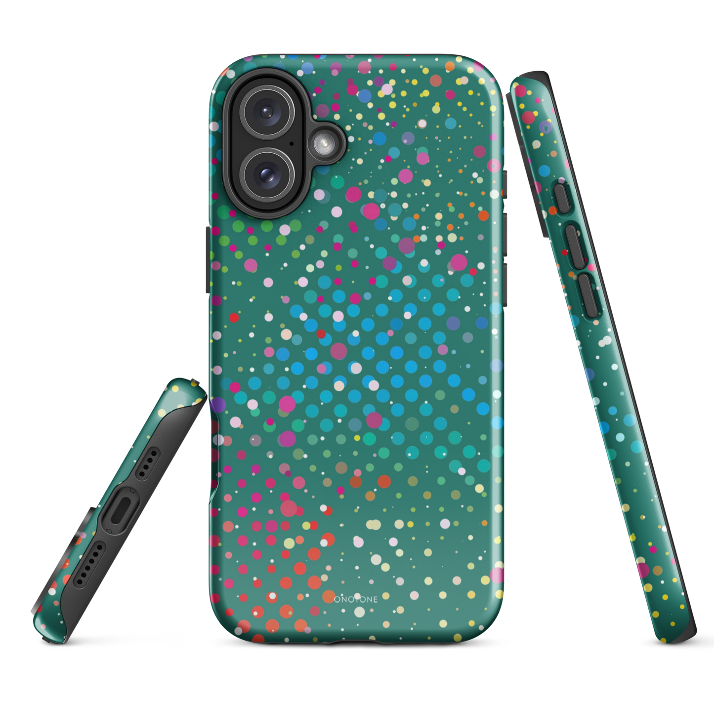 Rain Forest Green Polka Dot iPhone 16 Plus (MagSafe) Case