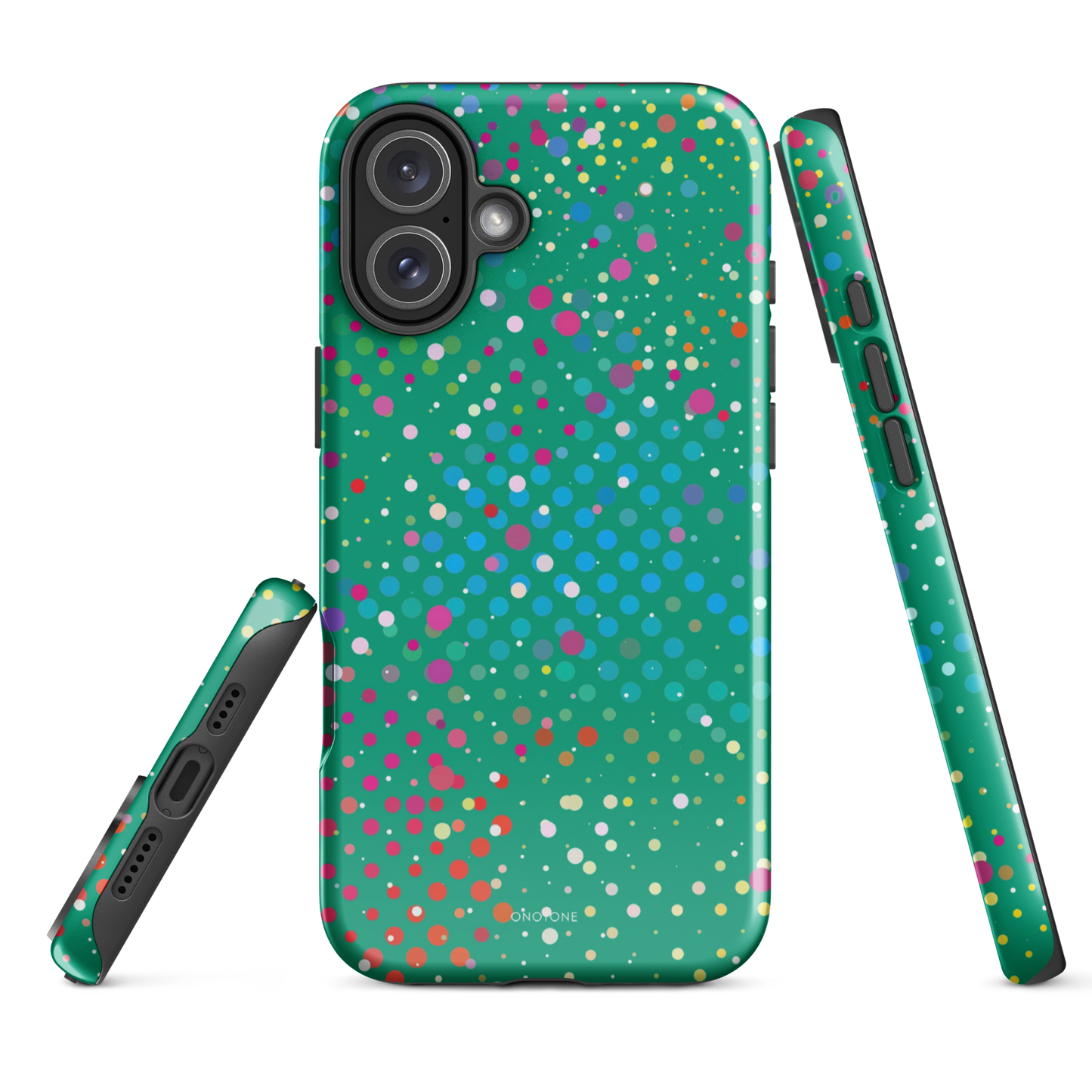 Spanish Green Polka Dot iPhone 16 Plus (MagSafe) Case