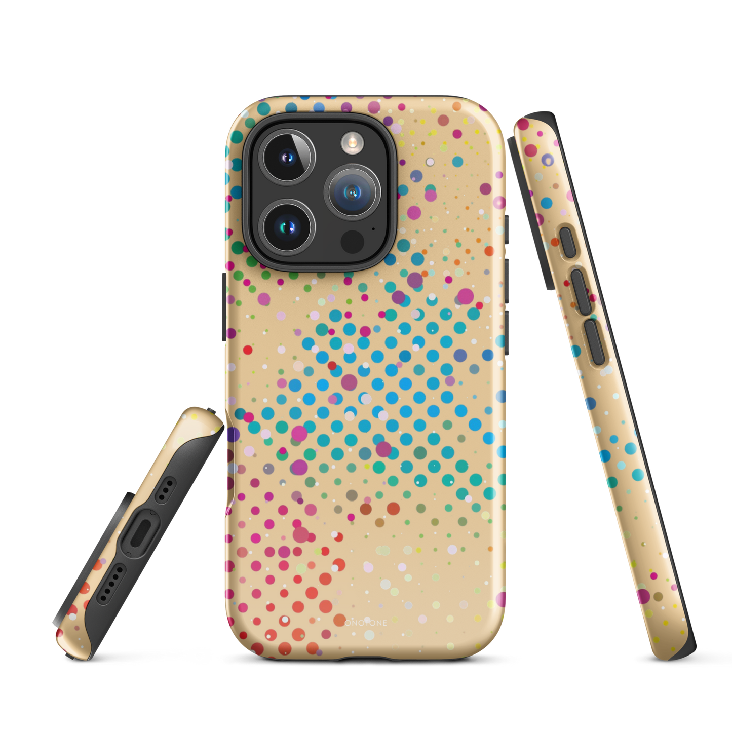 Beige Polka Dot iPhone 16 Pro (MagSafe) Case