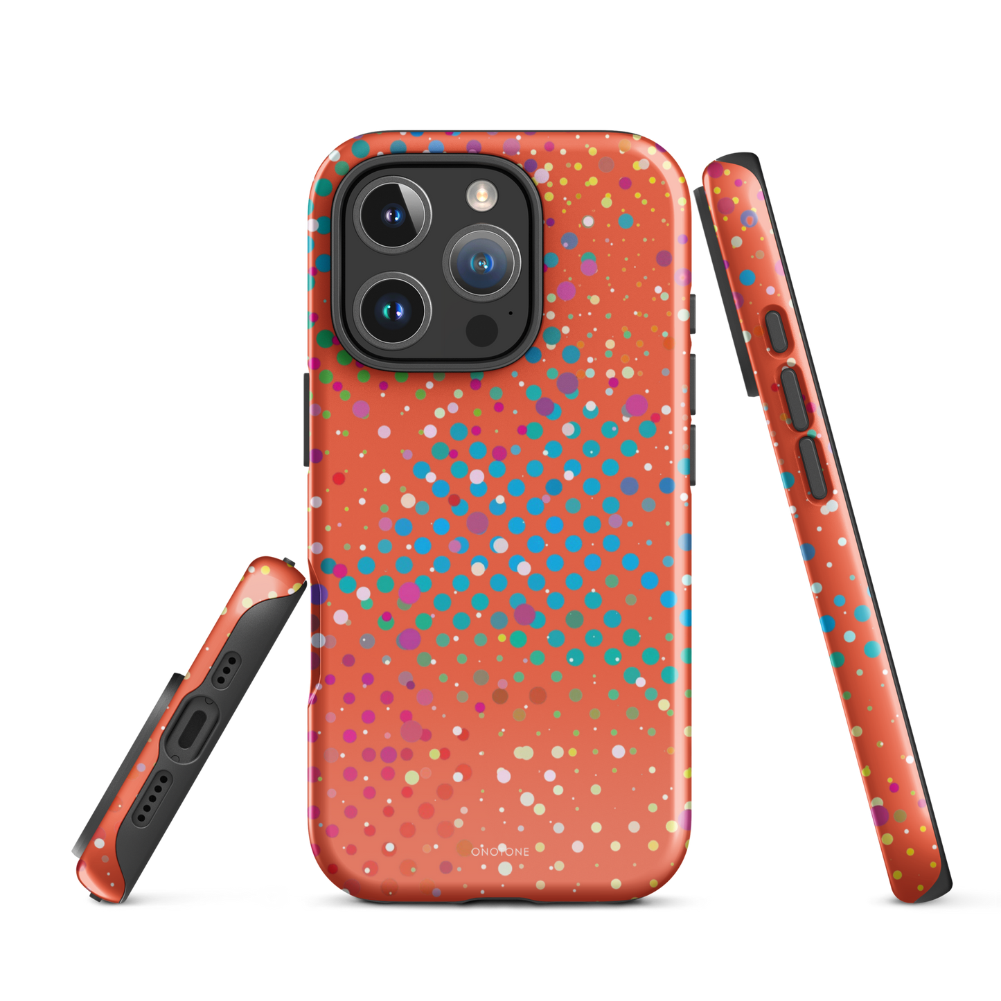 Vivid Crimson Polka Dot iPhone 16 Pro (MagSafe) Case