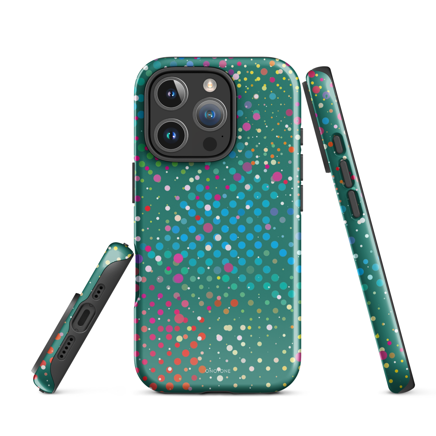 Rain Forest Green Polka Dot iPhone 16 Pro (MagSafe) Case