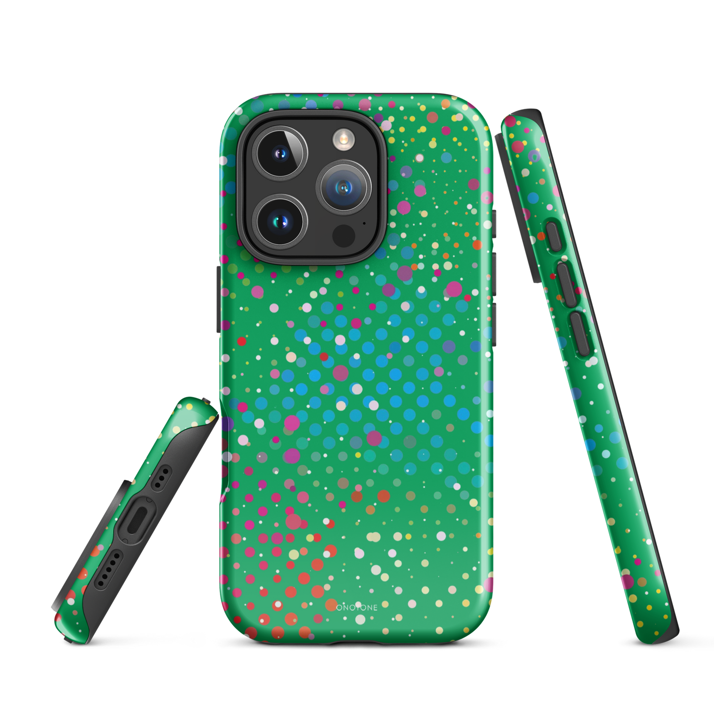 Shamrock Green Polka Dot iPhone 16 Pro (MagSafe) Case