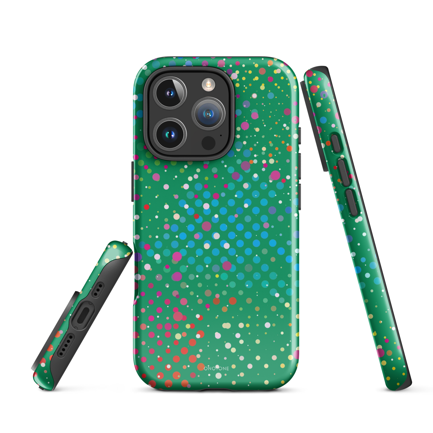 Irish Green Polka Dot iPhone 16 Pro (MagSafe) Case