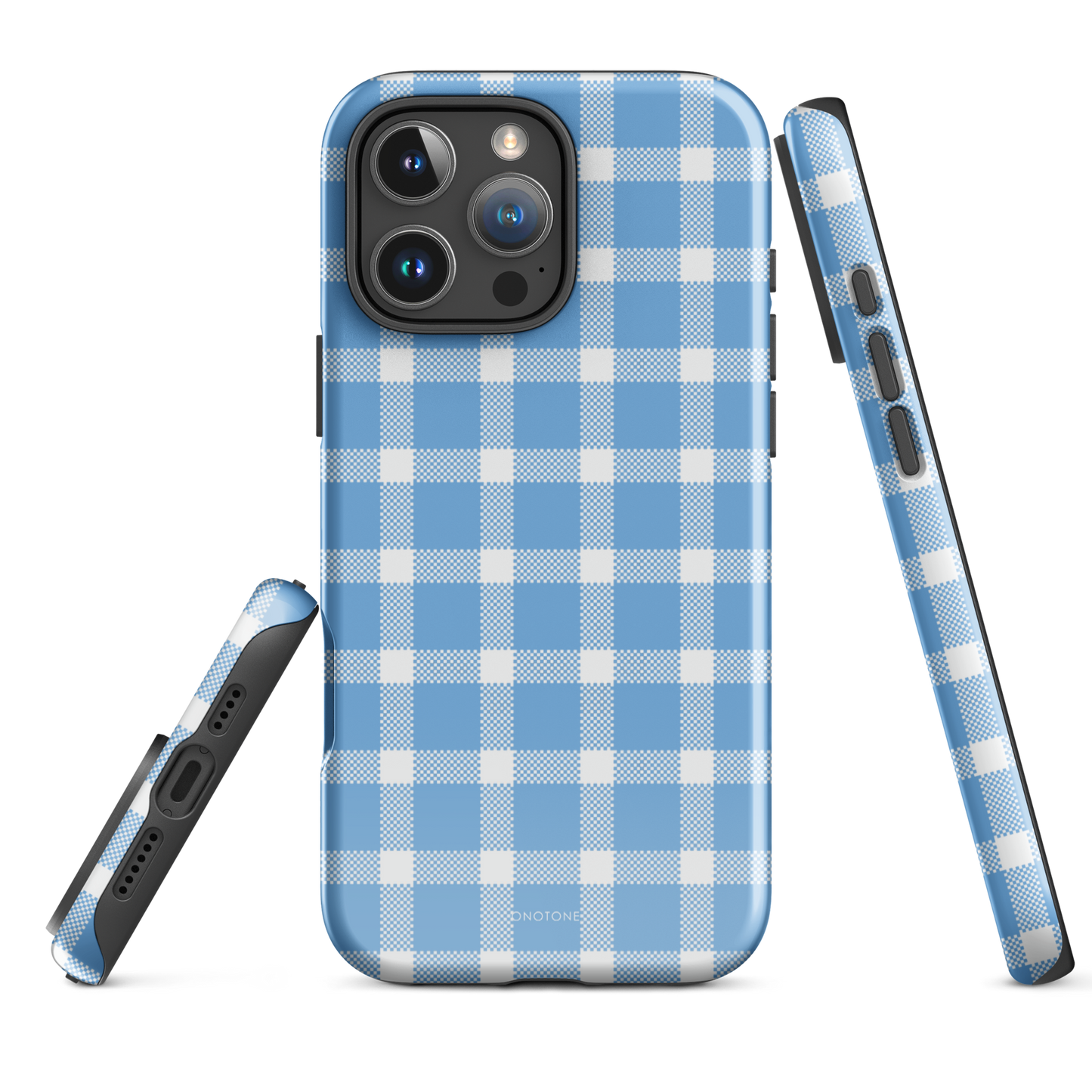 Light Blue Plaid iPhone Case – Durable, Stylish & Shockproof Protection - Durable, Stylish, Reliable Protection (BP-284)