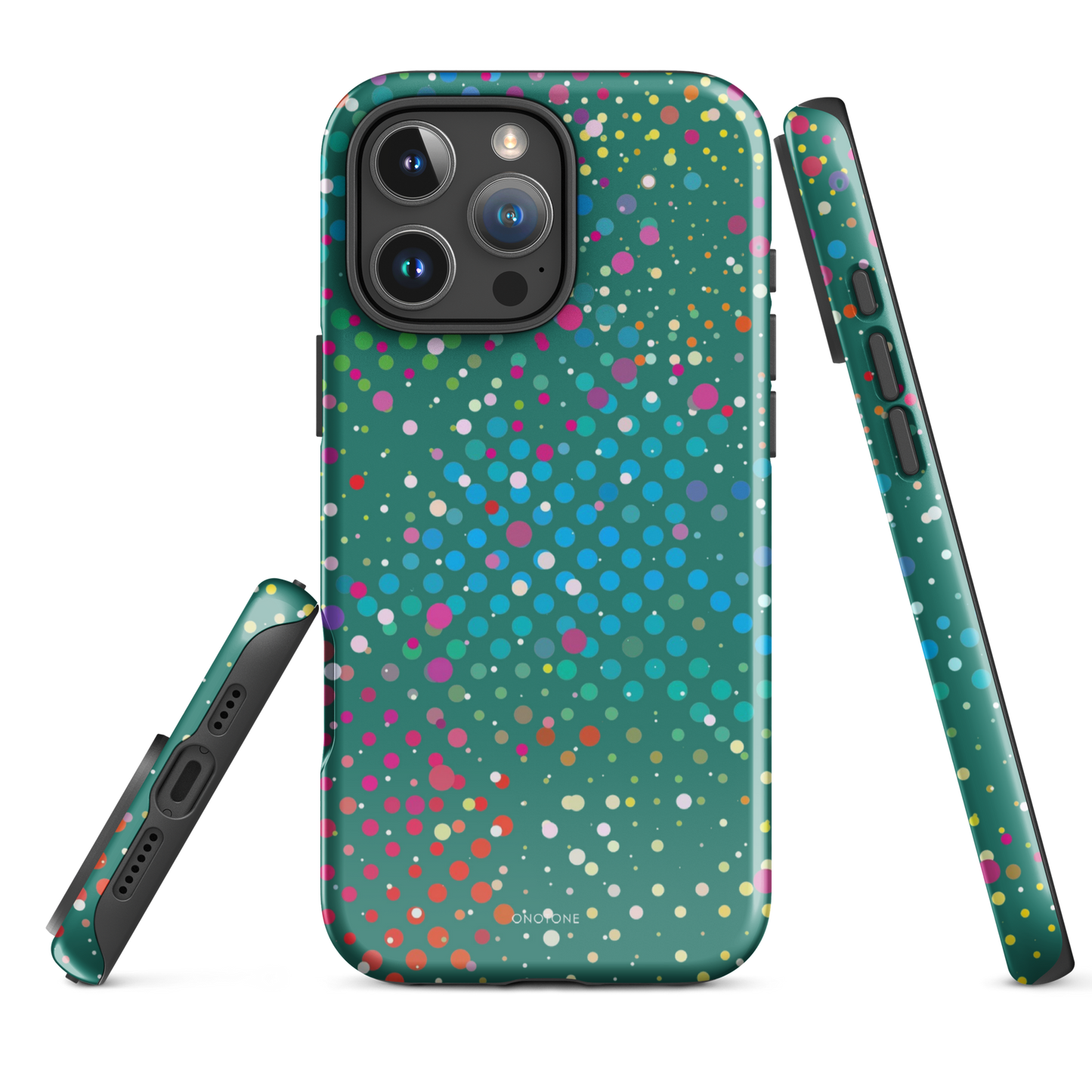 Rain Forest Green Polka Dot iPhone 11 Case