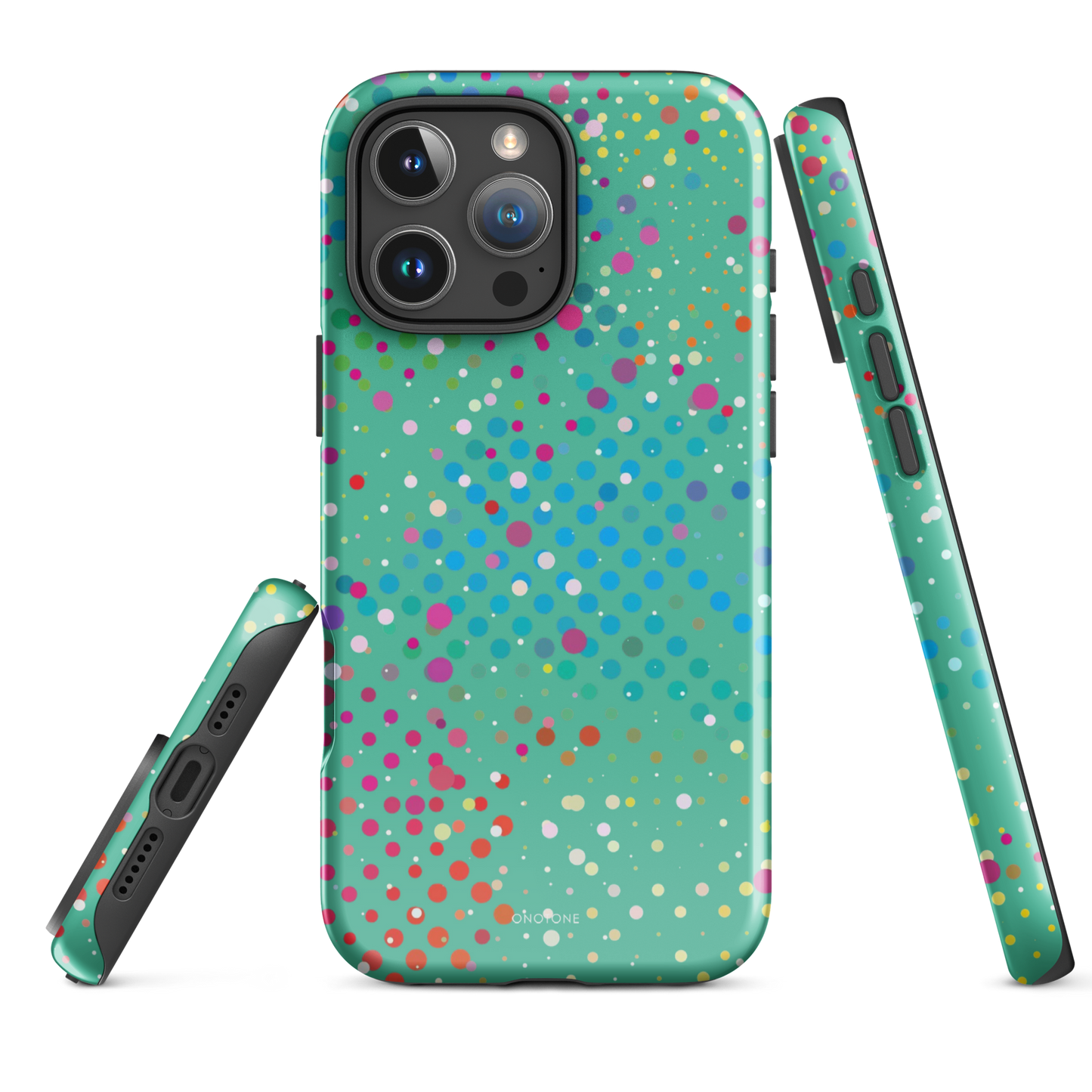 Pearl Aqua Polka Dot iPhone 11 Case