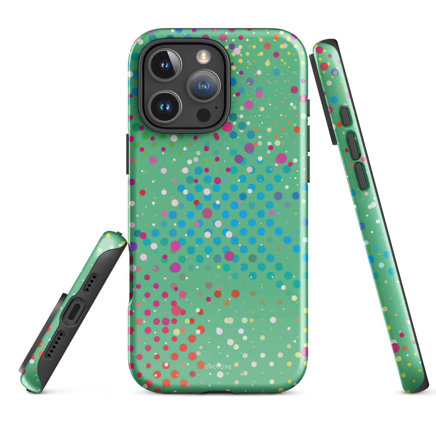 Medium Aquamarine Polka Dot iPhone 11 Case