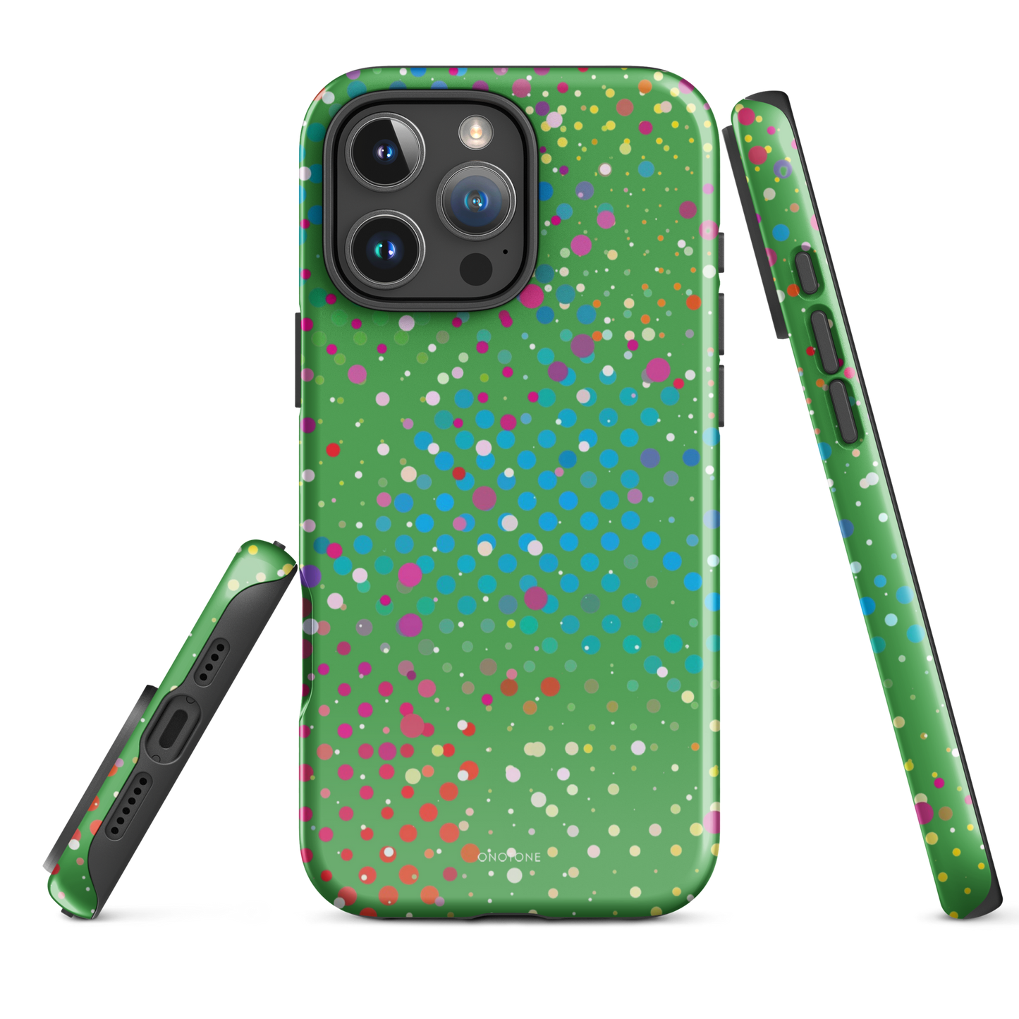 Dark Pastel Green Polka Dot iPhone 11 Case