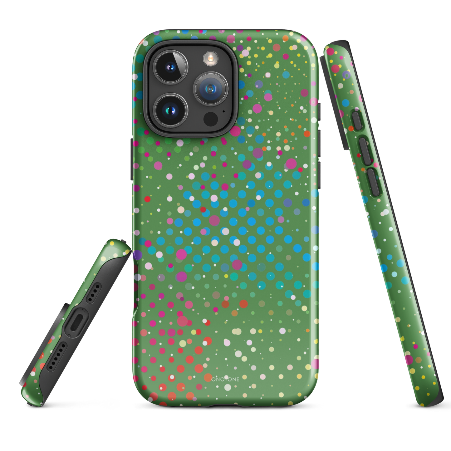 Forest Green Polka Dot iPhone 11 Case